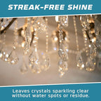 Crystal Chandelier Cleaner Spray Kit & Plastic Drop Cloth for Protection (32 oz) Drips Dry - No Spotting No Residue No Streaking Crystal Glass Spray Antique Chandeliers, All-Purpose Spray Cleaning Kit