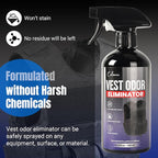 (2-Pack) Calvana 16.9 fl.oz Vest Odor Eliminator Spray, Vest Deodorizer for Security Services & Tactical Equipment, Residue-Free, Safe for All Fabrics, All-day Freshness