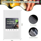 Vacuum Sealer Bags For Food - 100 Quart 6" x 10" - Commercial Grade BPA Free Bag - Durable Customized Size Food Vac Bags for Storage and Sous Vide Cooking - Puncture Prevention