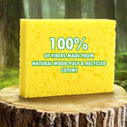 12 Counts Multipurpose Kitchen Sponges Pack Compostable Biodegradable Compressed Cellulose Sponges 18X Super Absorbent POP UP Eco Sponge for Household Use