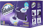 Fabuloso Spin Mop and Bucket, Hands-Free Wringing Spin Bucket - Machine Washable and Replaceable Microfiber Mop Head, Adjustable Pole Length - Clean Your Floors with Ease