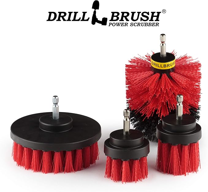 Outdoor Cleaning Supplies - Fountain and Patio Cleaning Brushes - Fire Pit - Scrub Brushes - Concrete Brush - Grout Cleaner - Granite Scrubbing Tool - Headstone Restoration Kit - Garden Statues Brush