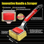 GRILLART Grill Brush Bristle Free. SteamWizards BBQ Replaceable Cleaning Head, Unique Seamless-Fit Scraper Tool for Cast Iron/Stainless-Steel Grates, Safe Barbecue Grill Cleaner-Red