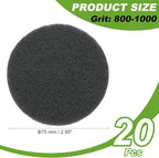 Power Scrub Pads, Scrubbing Pads 800 Grits Scouring Discs - Fitting for (Home Kitchen Cleaning - Drill Attachment - Scrubber Replacement) 20 Pcs & 3 Inch & Gray