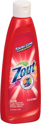 Zout Laundry Stain Remover, Triple Enzyme Formula, 12 Ounce (Pack of 3)