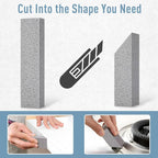 WISYOK 12 Pack Toilet Pumice Stone with 2 Handle, Hard Water Ring Calcium Buildup Remover, Grey Pumice Stone for Bathroom, Sink, Bathtub, Pool, Grill Cleaning