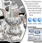6 Pack/ 72 Pcs Silver Cleaner Wipes Silver Polish Jewelry Cleaner Cleaning Jewelry Wipes for Silverware Stainless Steel Brass Metal Tarnish Remover