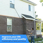 36 Foot High Ceiling Duster Kits with 4.7-30 FT Carbon Fiber Extension Pole, Feather Duster, Cobweb Duster, Ceiling Fan Duster, Window Squeegee & Cleaner with Pole 30 Ft