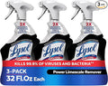 Lysol Power Limescale Remover Bathroom Cleaner Spray, Hard Water Stain Remover, Disinfecting Multipurpose Cleaner for Shower & Bathtub, Tough on Lime & Calcium, 0% Bleach, Atlantic Fresh Scent, 32oz