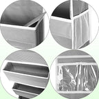 Sturdiness Over The Door Organizer, 6 Tiers Anti Tilt Hanging Behind Door Storage, Heavy-Duty Reinforced Mesh Rack Holds 44lb for Bathroom,Pantry, Nursery,Closet, Shoes, Towels,Grey