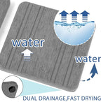 2PCS Water Absorbing Stone Tray, Quick Drying Diatomite Stone Sink Tray, Water Absorbent Diatomite Coasters for Kitchen Sink, Bathroom Counter Hand Soap Dish Toothbrush Holders