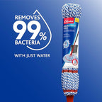 O-Cedar MicroTwist MAX Microfiber Twist Mop with 1 Extra Refill | Features Hands-Free Wringing | Extra Large 18-Inch Mop Head | Safe on All Floor Types