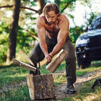 PRANDI German Axe 2.20lb - Hickory Handle 23.64in with Leather String - Ideal for Firewood, Splitting, and Chopping - Made in Italy