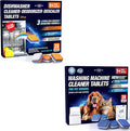 Washing Machine Cleaner Tablets for Pet Owners 28 Pack & Dishwasher Cleaner Deodorizer Descaler Tablets 28 Pack Bundle - 1 Plus Year Supply - Septic Safe Eco Friendly Formula