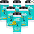 Aunt Fannie's Natural Cleaning Vinegar Wipes, Multipurpose Surface Cleaner, Bright Lemon Scent, 35 Count (Pack of 6)