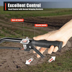 52cc 2 Stroke Gas Mini Tiller Cultivator, 1700W Garden Tiller with Widened Mud Flap and 4 Steel Tines, Gas Powered Garden Tiller Cultivator for Garden, Lawn, Soil Cultivation, 6500-7000RPM