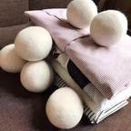 6 Pack Felt Dryer Balls – Wool Dryer Balls for Reducing Drying Time, Eliminating Static & Wrinkles, Removing Lint, Pet Hair, Odors – Reusable Cat Toy Included (Non-Food Use)