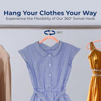 SereneLife 100 Pack Velvet Hangers - Non-Slip Felt with 360° Swivel Hook, Space-Saving, Ultra-Thin, Lightweight for Shirts, Sweaters, Hoodies, Kids Clothes & Dresses