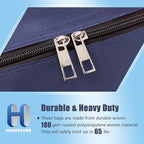 HOMESURE 12 Pack Large Strong Moving Bags with Zippers & Carrying Handles - Water-Resistant - Heavy Duty Storage Tote for Space Saving, Fold Flat, Alternative to Moving Box (Blue)