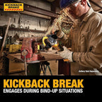 DEWALT 20V MAX* Angle Grinder Tool Cordless Brushless, 4 1/2 Inch, with Paddle Switch and Kickback Brake, Tool Only (DCG413B)