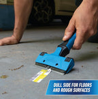 Unger Professional Connect and Clean 4" All-Purpose Scraper, Window, Glass, and Floor Scraping Tool Supplies, Adhesive Removal, Gum, Stickers, Paint Removal, Dual-Sided Blade