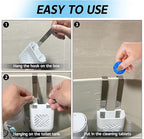 moonoom 2Pcs Toilet Tank Cleaning Tablet Holder,3.7'' x 2.9'' x 0.7'' Toilet Tank Bleach Tablet Bracket, Hanging Toilets Bowl Cleaner Carrier for Preventing Dissolved Residue From Polluting Water Tank