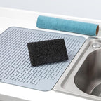 Restaurantware RW Clean 6 Inch x 3.5 Inch Scouring Pads 10 Multi Purpose Scrub Pads - Non Abrasive Heavy Duty Black Nylon Scrub Pads For Cleaning For Cleaning Or Scrubbing