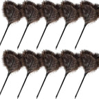 Ostrich Feather Duster-14.9 Inch Mini Natural Feathers Dusters with Plastic Handle Reusable Handheld for Cleaning Supplies Home Car Office(10pcs)