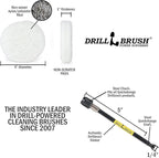 Drill Brush - Drill Power Pad Set - Bathroom - Drill Scrubber Attachment - Cleaning Pads - Shower Door - Baseboard - Power Cleaner - Bathroom Sink - Shower Cleaner - Vinyl Flooring - Scrub Pads