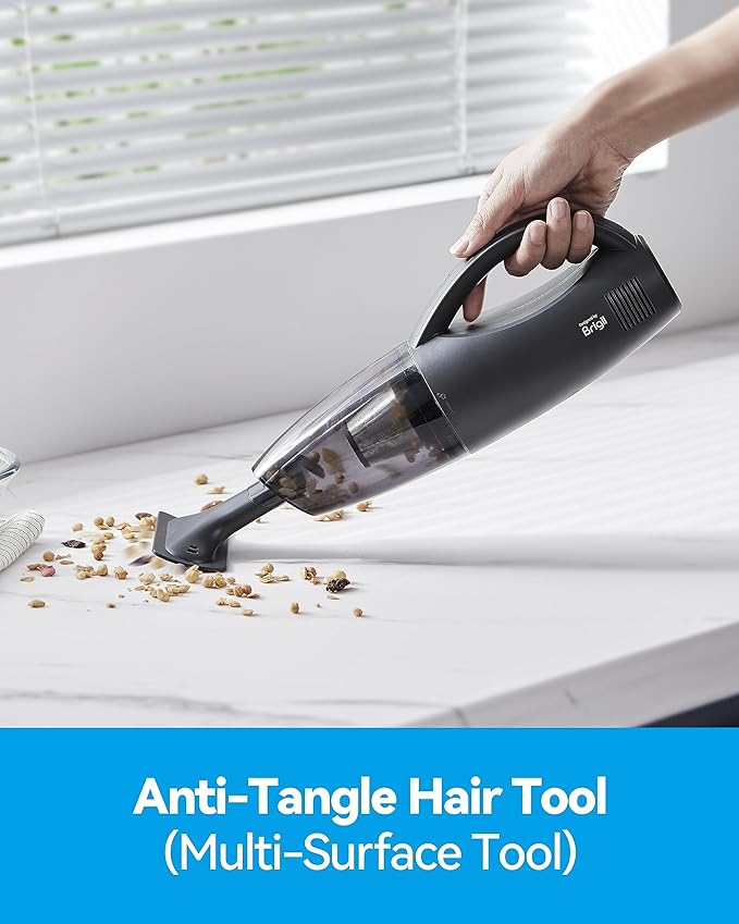 Brigii Pet Hair Vacuum with Anti-Tangle Hair Tool, Cordless Stairs Vacuum, 12KPA/25AW Handheld Vacuum with BRUSHLESS DC Motor, Lightweight 1.13lbs, USB-C Rechargeable-MX30