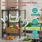 Golpart 3 Tier Adjustable Storage Shelves Heavy Duty Metal Utility Shelf Wire Shelving Unit Organizer Rack for Home Kitchen Office Bathroom Pantry Room 12" D x 18" W x 30" H