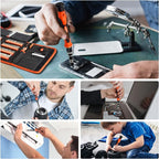 STREBITO Precision Screwdriver Set 142-Piece Electronic Repair Tool Kit with Torx T5 T6 T8 T15, Triwing Y000, Star P5, Gamebit, Tech Toolkit for Computer, Laptop, iPhone, Nintendo, PS5, Ring, Orange