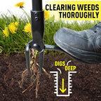 Jardineer Weed Puller Tool, 45" Stand Up Weed Remover Tool with Reinforced All-Steel Handle & 4-Claw Steel Head, Heavy Duty Manual Weeder for Garden Lawn Yard, Easily Remove Weeds Without Bending