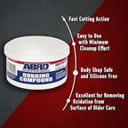 ABRO Superior Performance Rubbing Compound, 10 oz., Buffing Compound for Oxidized Finishes, Smooth, Reflect, Clean