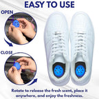Air Jungles Shoe Deodorizer Balls 6 Ct, Ocean Scent, Odor Remover Balls for Sneakers, Gym Bags, Lockers, Closets, Hampers, and Drawers, Essential Oil Provides Natural Freshness