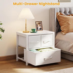 Homeiju Stackable 3-Drawer Fabric Dresser with Waterproof Wood Top – Closet Drawers & Storage Drawers for Bedroom, Modern Metal Frame Design (2 Tier-1 Pack)