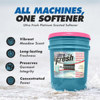 Ultra Fresh Platinum 5 Gallon Spring Fresh Scented Fabric Softener Liquid with Pump for Easy Dispensing for Up to 640 Laundry Loads (5 Pack)