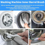 Washing Machine Cleaning Brush Set, Front Load Washer Machine Cleaner Accessories, Drum Laundry Cleaner Brush Household Cleaning Tools for Bathroom, Shower & Kitchen (6 Pcs)