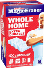 Mr. Clean Magic Eraser Sponge, All Purpose Cleaner, Cleaning Scrubber, Wall, Sneaker, Kitchen, Bathroom, Shower Cleaner, Cleaning Supplies, Melamine Sponge, Cleaning Pads, Extra Durable, 9ct