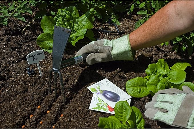 Yard Butler Terra Tiller Hand Cultivator, ITT-4T - Essential Gardening Tool for Yardwork - Power-Coated Steel Construction - Comfortable Grip - Long-Lasting - Rust-Resistant