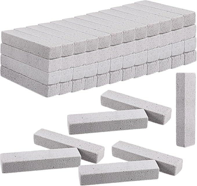 55 Pack Pumice Stone for Toilet Bowl Cleaning Pumice Scouring Stick Pad Hard Water Stain Remover for Toilet Bathtubs Pool Tile Kitchen Sink Oven Stove Grill Home Bathroom Household