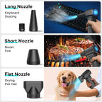 Compressed Air Duster,130000RPM Electric Portable Air Duster,Stepless Speed Mini Blower,No Canned Dust Blower,Rechargeable Cordless Jet Fan for Computer Keyboard Car Cleaning,Dry-Yellow