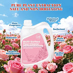 Snowlily 33.8 FL OZ Floor Cleaning Solution Compatible with Robot Vacuum, Residue & Streak Free, Low Foam Floor Cleaner for Mopping, for All Robot Vacuum Mops & Wet Dry Vacuum Cleaners, Rose