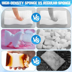 60 Pack Magic Extra Durable Sponge Eraser 3 Layer Density Cleaning Pads in Bulk Thick More Lasting Sponge Eraser for Bathroom Kitchen Floor Bathtub Toilet Cleaner(White)
