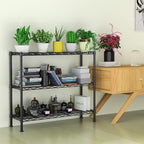 Soywey 3-Shelf Adjustable Heavy Duty Storage Shelves,36" Wx14 Dx35.8 H Metal Organizer Wire Rack for Laundry Bathroom Kitchen Pantry Closet Garage Shelving Black
