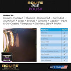Rolite Metal Polish Paste 2 Lb Industrial Strength Scratch Remover for Aluminum Chrome Stainless Steel