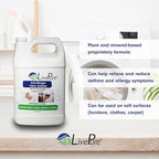 LivePure Anti-Allergen 128 OZ Fabric Spray for Household Surfaces. Plant-Based Allergy Spray for Dust Mites and Pet Dander. Fragrance Free
