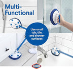 Clorox Extendable Tub & Tile Scrubber Refill, Diamond-Shaped Head Replacement Scrubber Pad, Blue