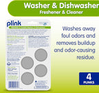 Plink Washer and Dishwasher Freshener Cleaner 4-Pack, 16 Tablets Total, Count