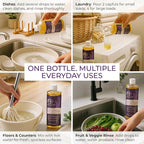 Dr. Jacobs Naturals Lavender Castile All-in-One Cleaner and Soap - Plant-Based Formula for House Cleaning Floors and Appliances - Gentle on Skin and the Planet - 32 oz, 1 Pack